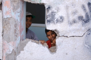 Kids of Gaza in Israeli Bombed House